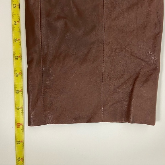 Lamarque Dacia Leather Pant in Chocolate Size 2 - Picture 15 of 15